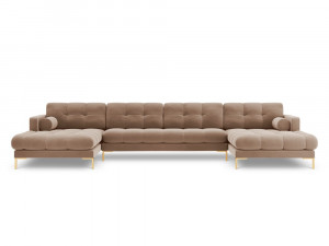 Coltar 7 locuri Bali velvet/picioare gold – L383 x l185 x h75 - Img 2