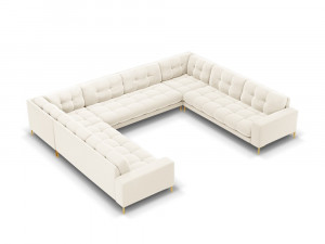 Coltar 9 locuri Bali velvet/picioare gold – L327 x l256 x h75 - Img 1