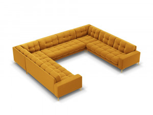 Coltar 9 locuri Bali velvet/picioare gold – L327 x l256 x h75 - Img 11