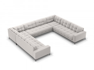 Coltar 9 locuri Bali velvet/picioare negre – L327 x l256 x h75 - Img 4