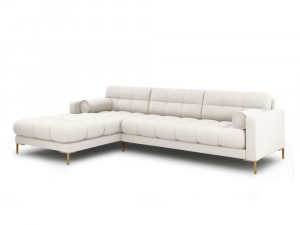 Coltar tapitat Bali 5 locuri picioare gold – L293 x l185 x h75 - Img 5