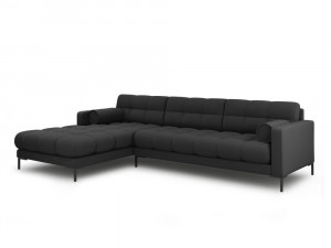 Coltar tapitat Bali 5 locuri stofa/picioare negre – L293 x l185 x h75 - Img 10