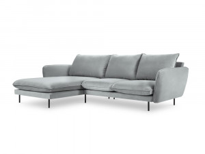 Coltar tapitat Vienna 5 locuri velvet/picioare negre – L255 x l170 x h95 - Img 5