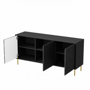 Comoda Bullet KM-1 L155 cm negru/auriu - Img 3