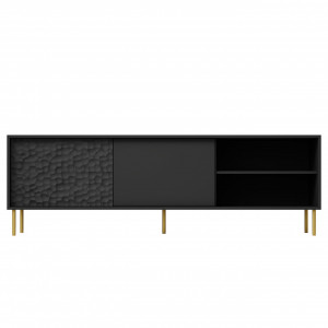 Comoda Bullet RTV-1 L180 cm negru/auriu - Img 4