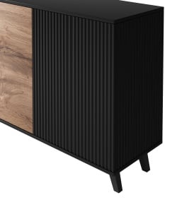 Comoda Random KM1 stejar wotan/negru - L160 x A40 x h82 cm - Img 13