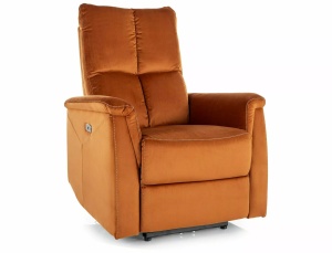 Fotoliu recliner cu functie de masaj Neptun M velvet cinnamon Blu4215 - Img 6