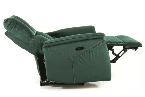 Fotoliu recliner cu functie de masaj Neptun M velvet verde Blu78 - Img 2