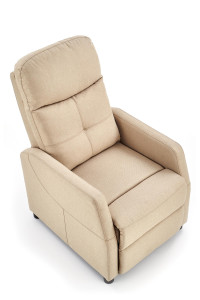 Fotoliu recliner Felipe stofa bej H103 cm - Img 3