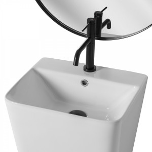Lavoar Aris freestanding alb ceramica – H83 cm - Img 4