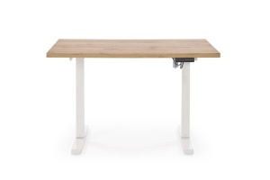 Masa de birou cu functie de reglare a inaltimii B54 stejar artizan/alb L120 cm - Img 3