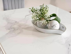 Masa Prince Ceramic Calacatta alb/crom L180xl90 cm - Img 4