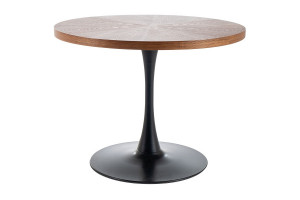 Masa rotunda Amadeo nuc/negru mat - d100 x h76 cm - Img 1
