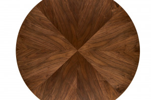 Masa rotunda Danilo nuc/negru ø120/h74 cm - Img 2