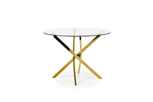 Masa rotunda sticla Raymond transparent/auriu ø100/h73 cm - Img 20