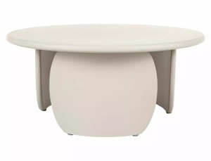 Măsuță de cafea Noemi bej mat ø80/h35 cm - Img 3