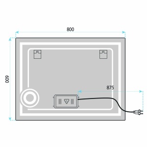 Oglindă LED 80x60cm HAVEN - Img 5
