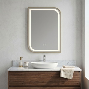 Oglindă LED ZONE 80X60 GOLD BRUSH - Img 6