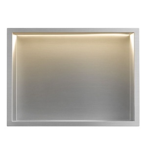 RAFT BAIE INCASTRAT PERETE LED 30x45 steel brush - Img 3