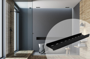 Raft pentru baie negru mat SF03 60cm - Img 6