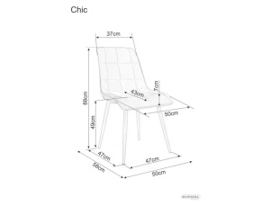 Scaun Chic bej deschis/casmir Brego22 - Img 4