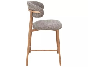 Scaun de bar Elton H-2 Noelle cappuccino 256 / stejar - Img 3