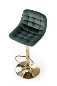Scaun de bar H120 velvet verde/gold - Img 13