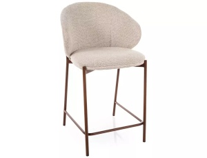 Scaun de bar Kioto H-2 bej deschis 255 / nuc - Img 2