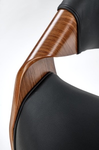 Scaun de birou Bilbo negru/nuc H82 cm - Img 9
