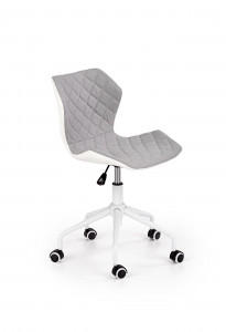 Scaun de birou copii Matrix III alb gri