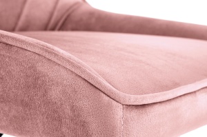 Scaun de birou Rico velvet roz H91 cm - Img 15