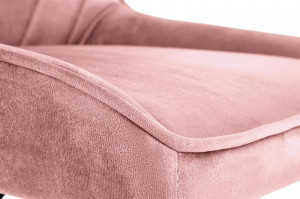 Scaun de birou Rico velvet roz H91 cm - Img 7