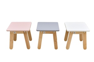 Scaun pentru copii Woody alb H30 cm - Img 3
