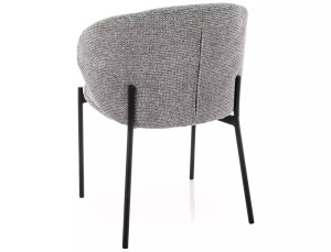 Scaun tapițat Kioto 254 gri / negru mat - Img 2