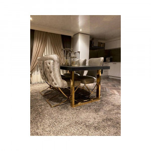 Scaun tapitat Scarlet negru/gold h97 cm - Img 2