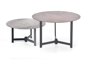 Set 2 mese de cafea Twins - d 70-60 x h 43-30 cm - Img 11