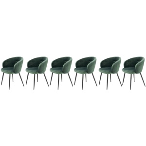 Set 6 scaune K430 velvet verde