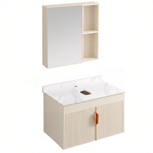 Set de mobilier de baie cu blat Modo 60cm Beige - Img 2