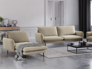 Sezlong tapitat Vienna picioare negre – L170 x l110 x h95 - Img 5