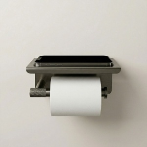 Suport pentru hârtie igienică cu poliță 6613 Modern Titan - Img 5