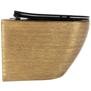Vas WC Rea Carlo Mini Tornado Black Brush Gold - Img 5