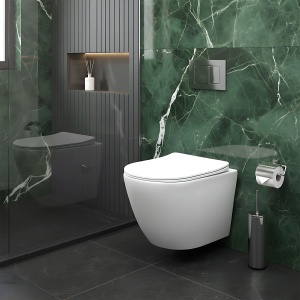 Vas WC suspendabil REA Carlo Lux Rimless cu funcție bideu - Img 7