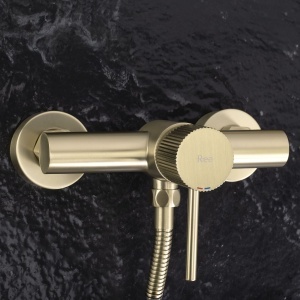 Baterie de duș REA Lungo Stripe BRUSH GOLD - Img 5