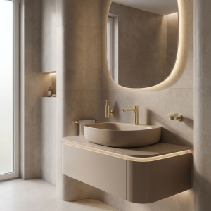 Baterie pentru baie Rea Logan Brush Gold - Img 7