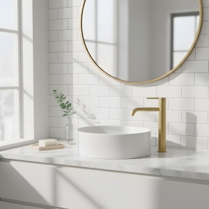 Baterie pentru baie Rea Spot Brush Gold High - Img 4