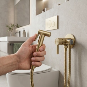 Baterie pentru bideu Rea Foster Brush Gold - Img 3