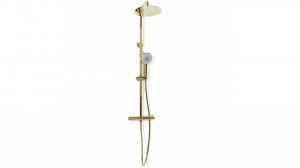 Baterie pentru dus Vincent gold reglabila - H 123,5 cm - Img 3