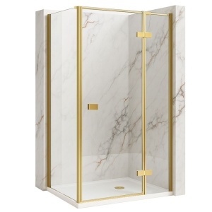 Cabina de dus Rea Atlas 100x80 Brush Gold