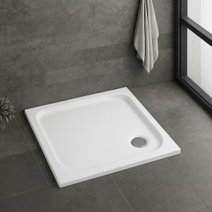 Cada pentru dus din acril Rea Belmond White 90x90 - Img 2