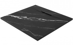 Cadita de dus Bazalt Carrara neagra 90x90 - Img 6